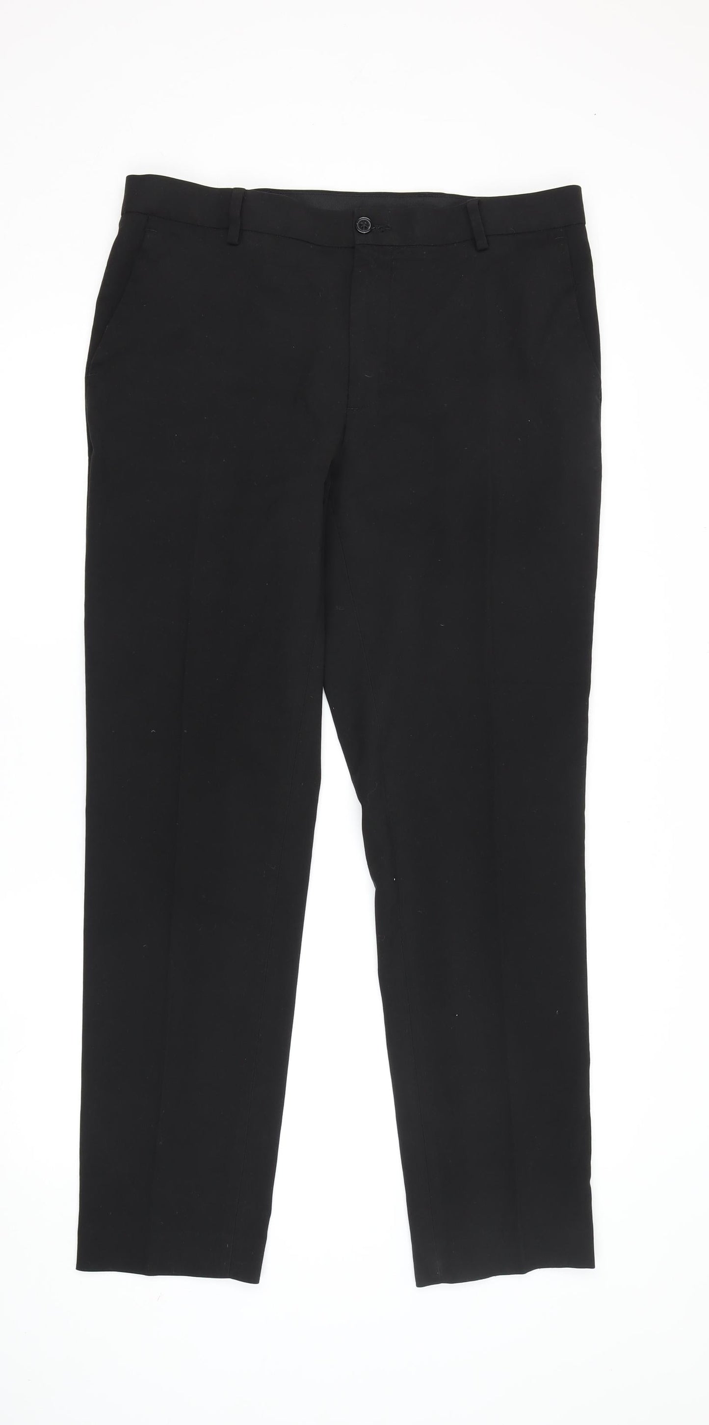 Marks and Spencer Men's Black Slim Dress Trousers