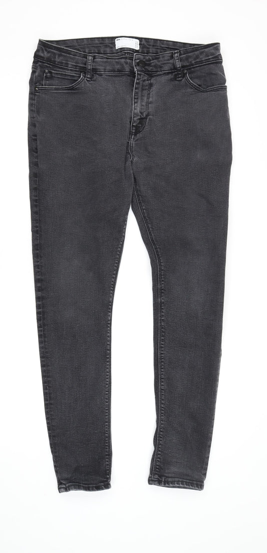 ASOS Men's Black Skinny Jeans, Size 34, Slim Fit