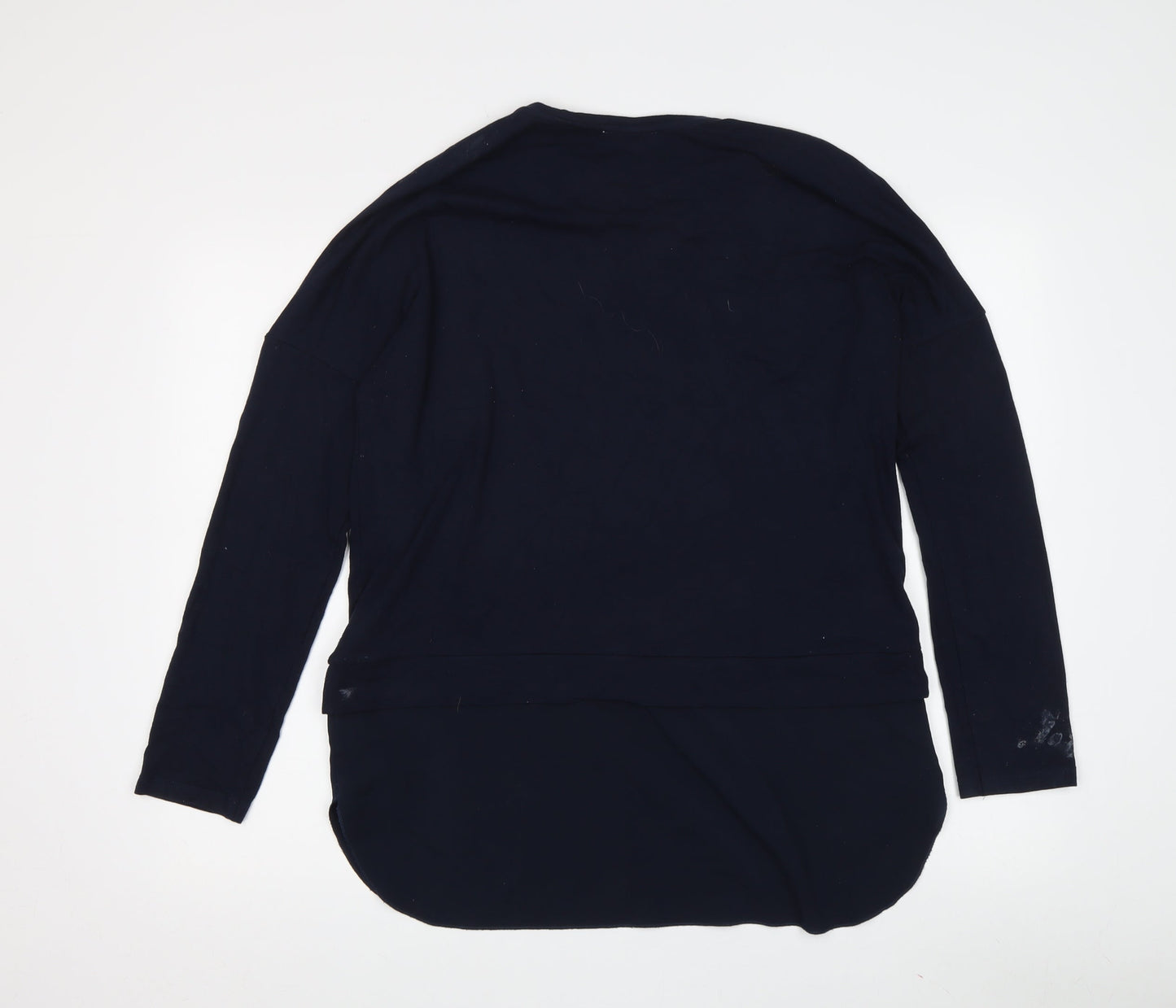 Womens UK Size 12 Warehouse Black Basic T-Shirt