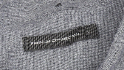 French Connection Men's Grey Long Sleeve Button-Up Shirt