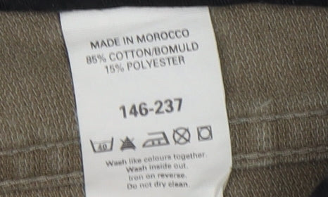 Next Men's Brown Chino Trousers - Cotton Blend 34" Waist