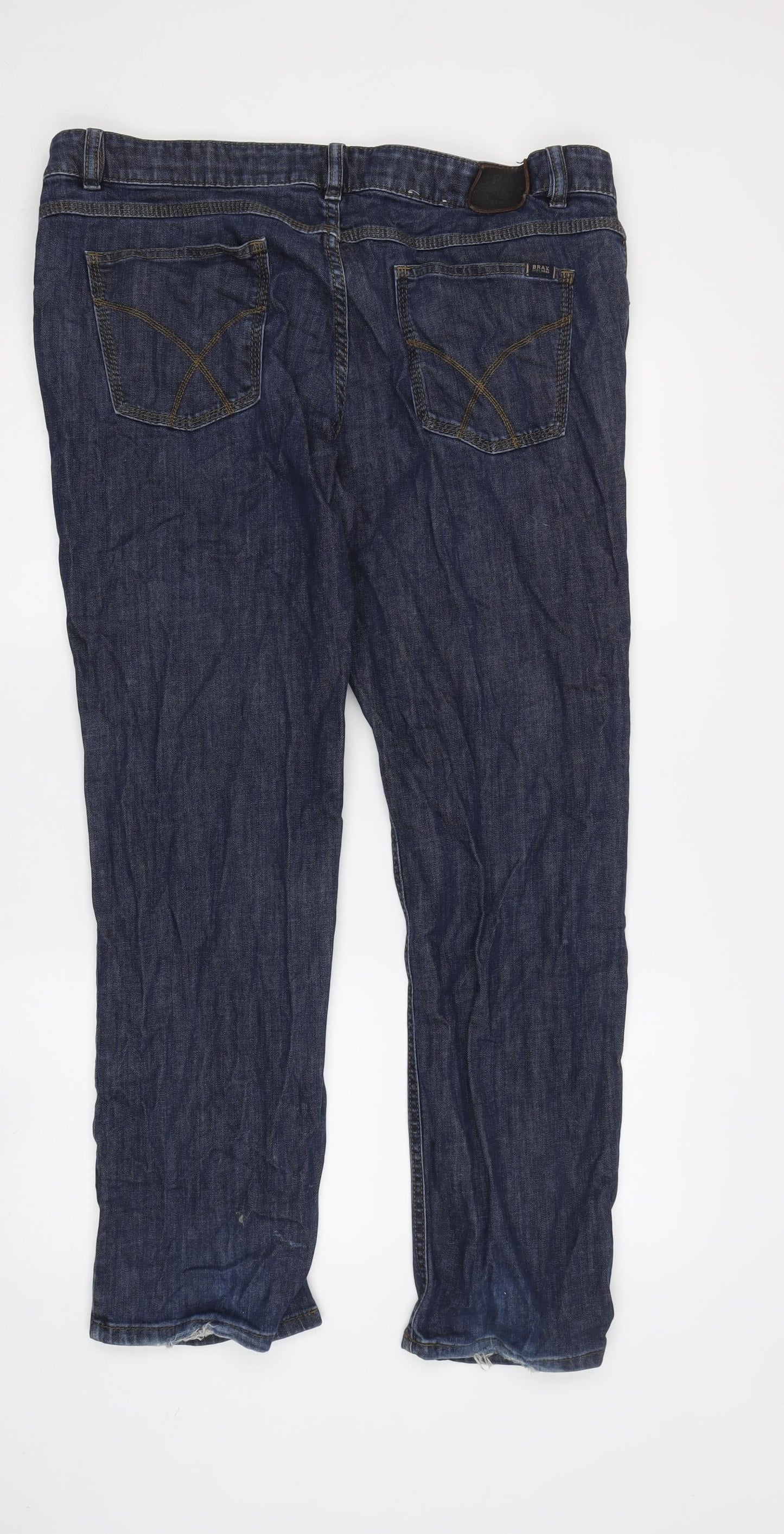 Mens UK Size 40 BRAX Regular Fit Straight Blue Jeans