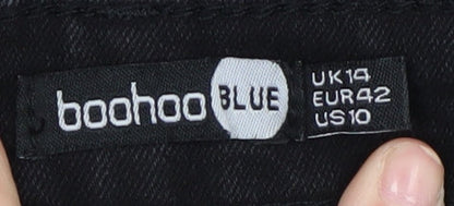 Boohoo Women's Black Skinny Jeans Size 14