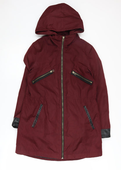 Olé by Vero Moda Women's Red Parka Jacket, Size 10