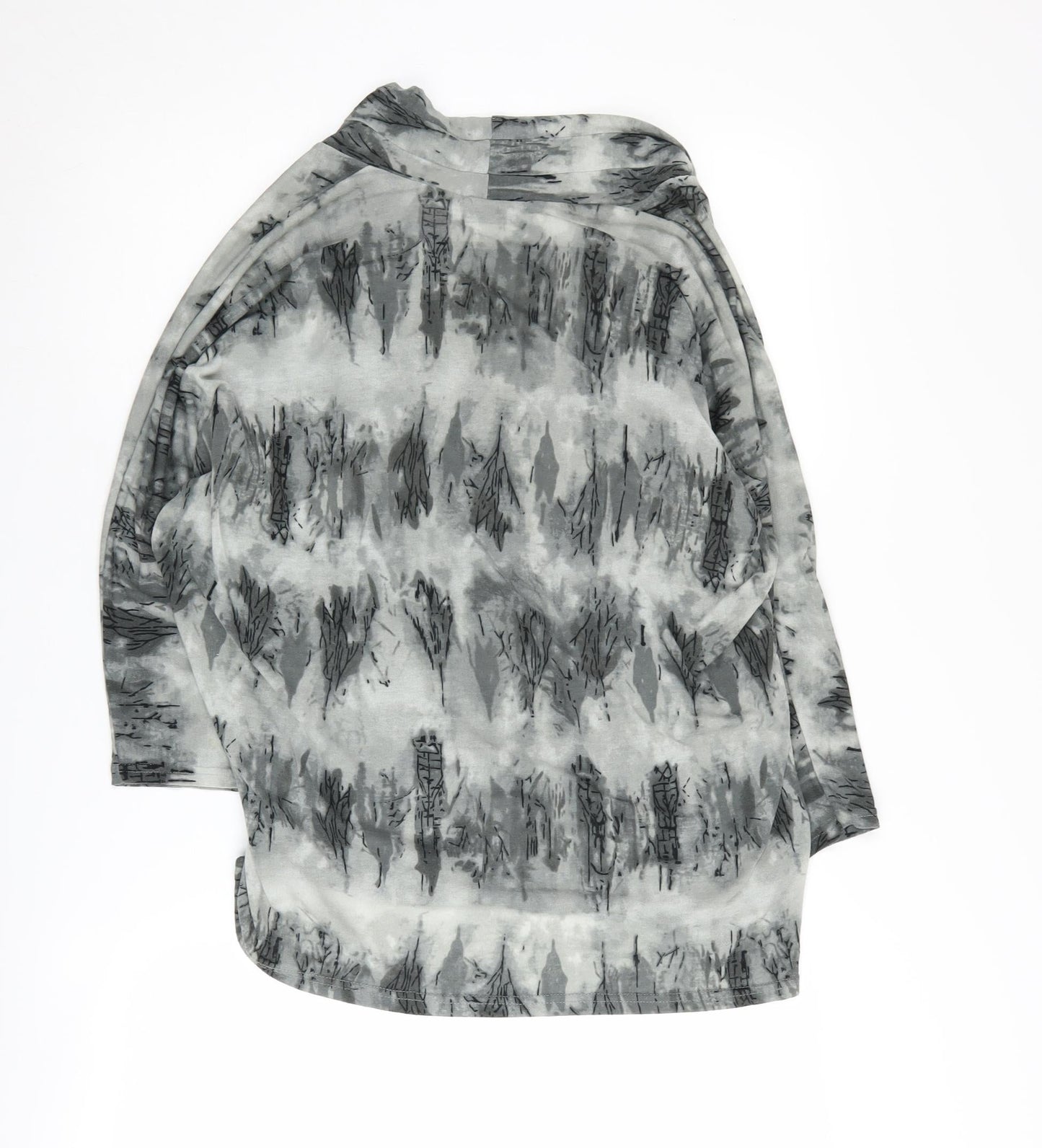 Bassini Women's Grey Patterned Cardigan Size 18