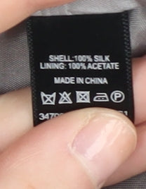 Oasis Women Grey Beaded Sheath Dress Size 14