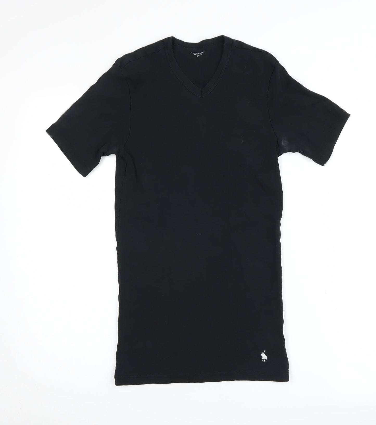 Womens UK Size S Polo Ralph Lauren Black Basic T-Shirt