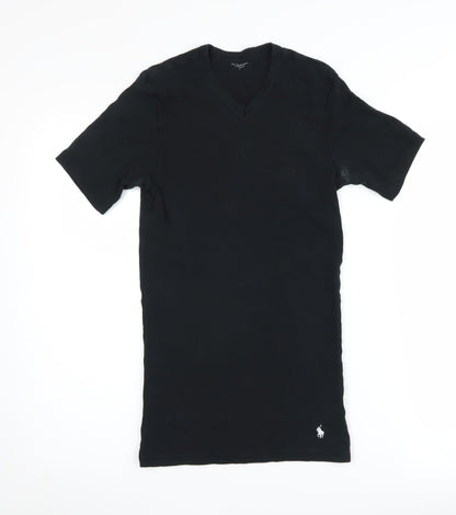 Womens UK Size S Polo Ralph Lauren Black Basic T-Shirt