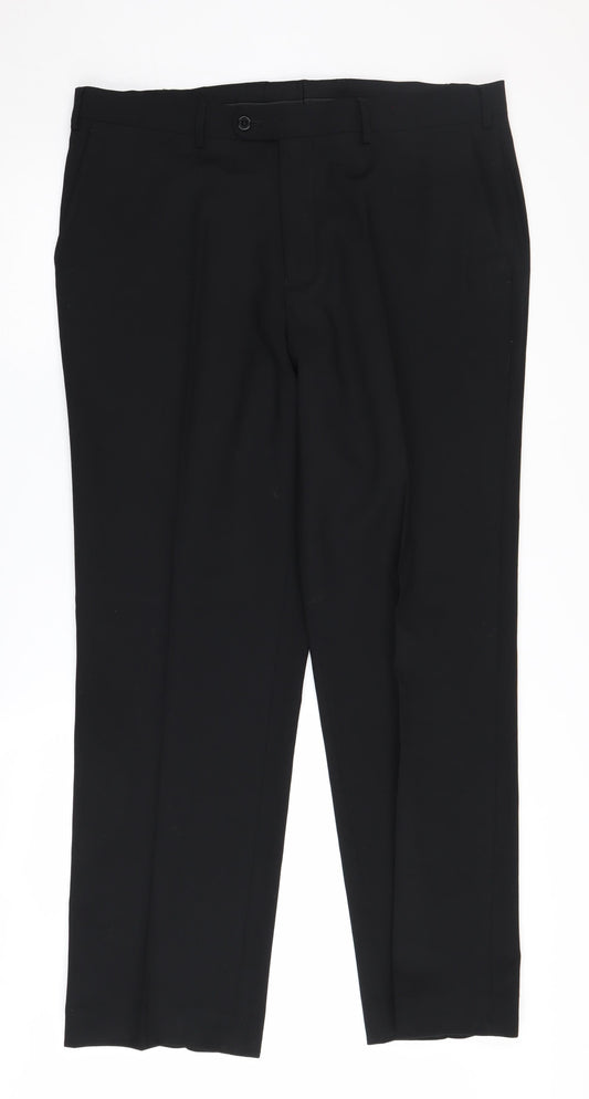 Skopes Men's Black Wool Dress Pants - Size L, Formal Wear