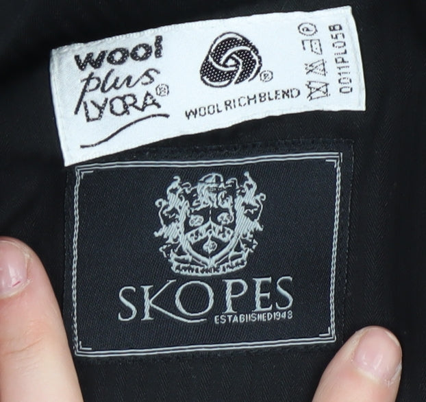 Skopes Men's Black Wool Dress Pants - Size L, Formal Wear