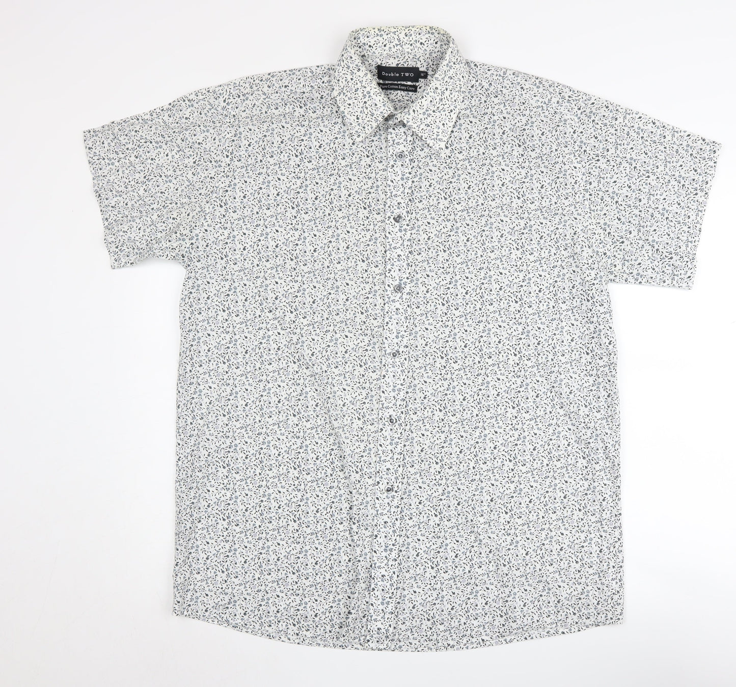 Unisex Adults UK Size 16 Double TWO Multicoloured Basic Button-Up