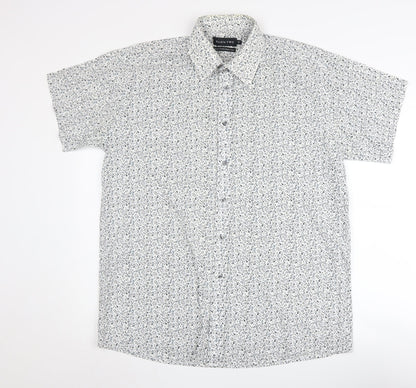 Unisex Adults UK Size 16 Double TWO Multicoloured Basic Button-Up