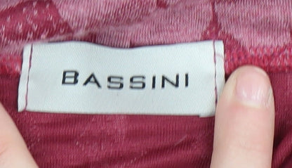 Bassini Women's Pink Floral Cowl Neck Pullover Jumper Size 16