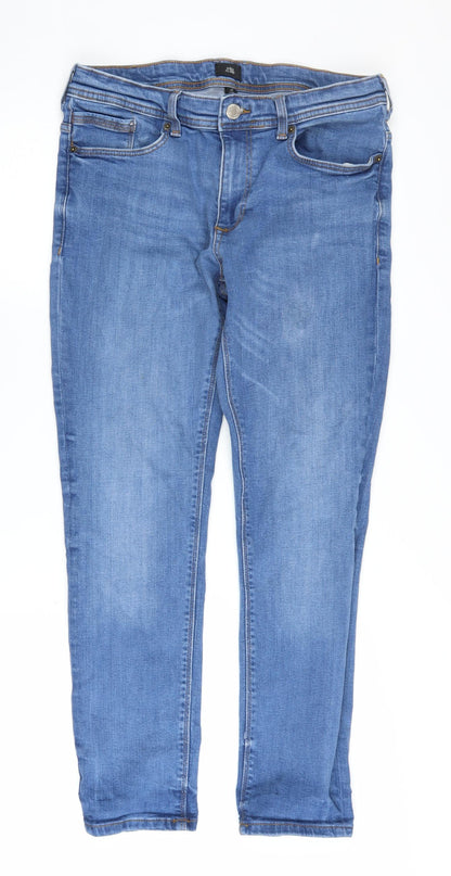 River Island Women's Blue Straight Jeans UK 4