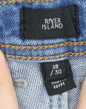 River Island Women's Blue Straight Jeans UK 4