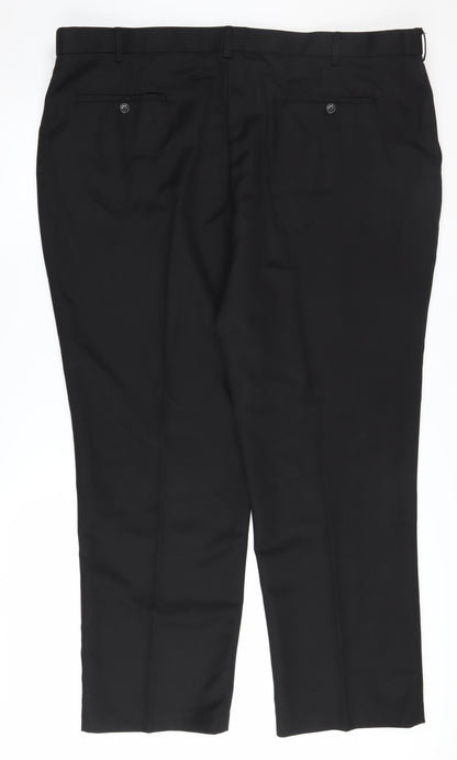 Mens UK Size 48 Cotton Traders Regular Fit  Black Trousers
