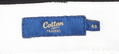 Mens UK Size 48 Cotton Traders Regular Fit  Black Trousers