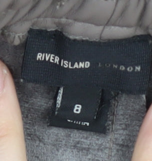 River Island Women's Brown Jogger Trousers Size 8