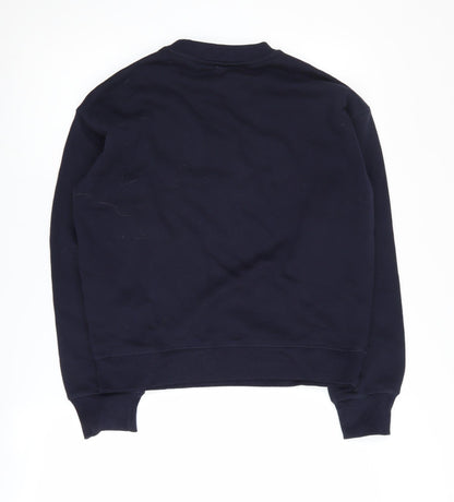 H&M Women's Black XS Pullover Sweatshirt Crew Neck