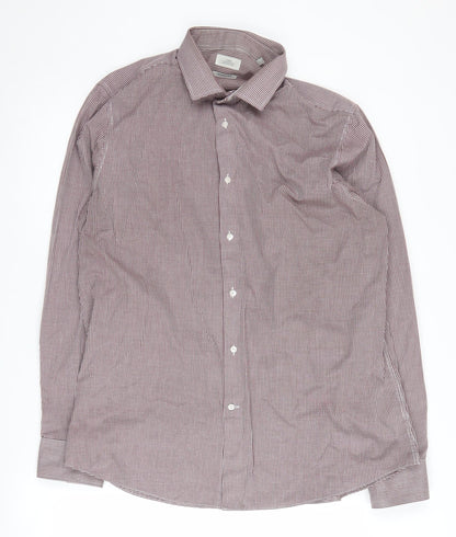 Next Men's Multicoloured Check Button-Up Shirt 17 Long Sleeve