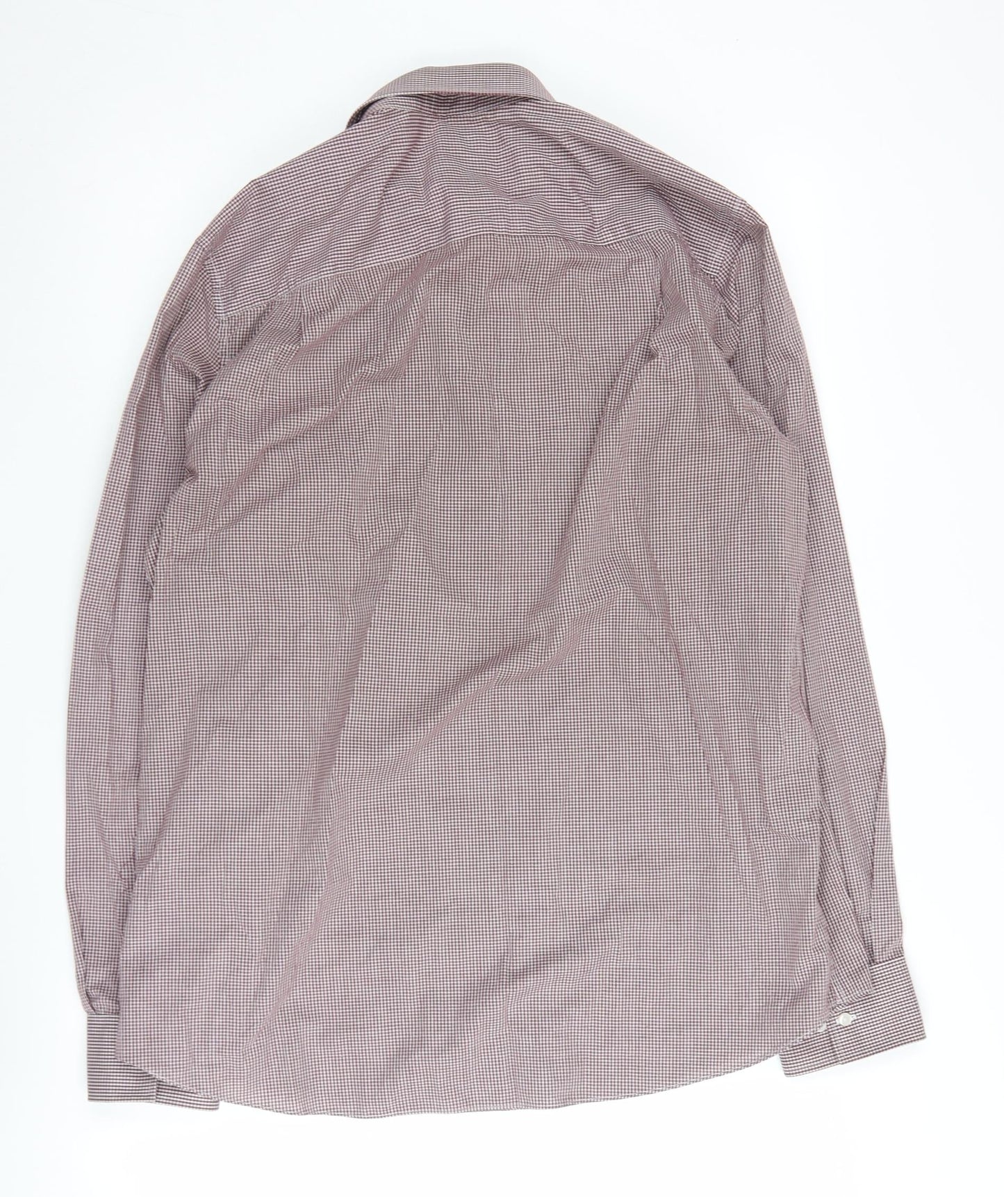 Next Men's Multicoloured Check Button-Up Shirt 17 Long Sleeve
