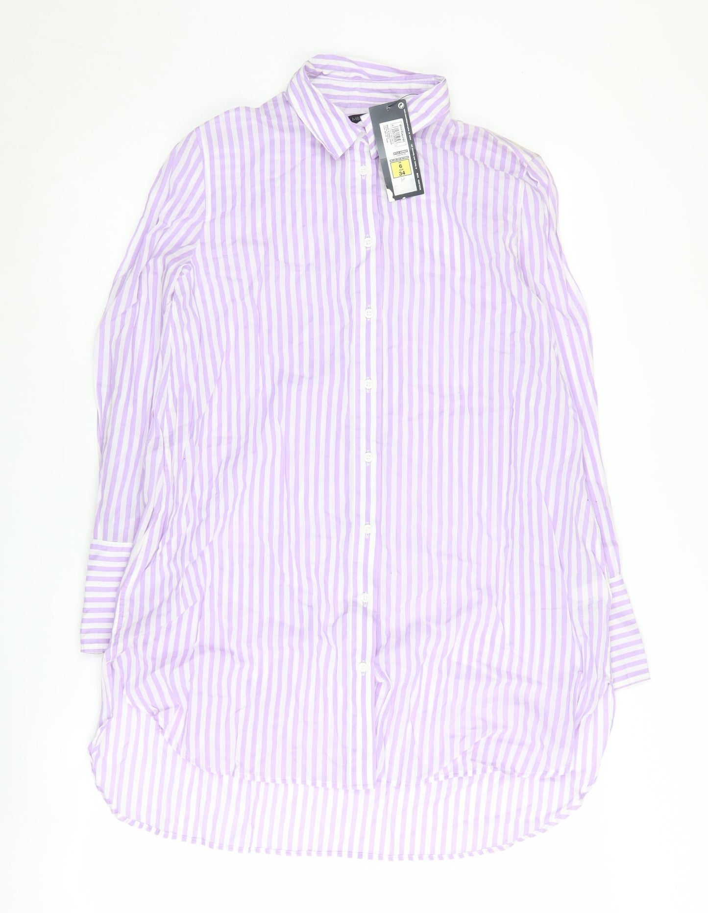 Womens UK Size 6 Marks and Spencer Multicoloured Basic Button-Up