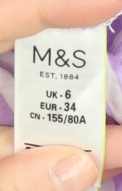 Womens UK Size 6 Marks and Spencer Multicoloured Basic Button-Up