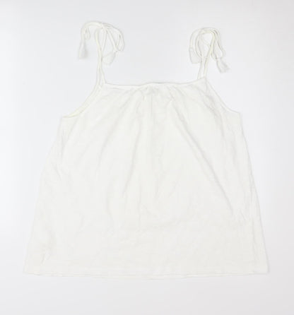 Womens UK Size 12 The White Company White Camisole Tank