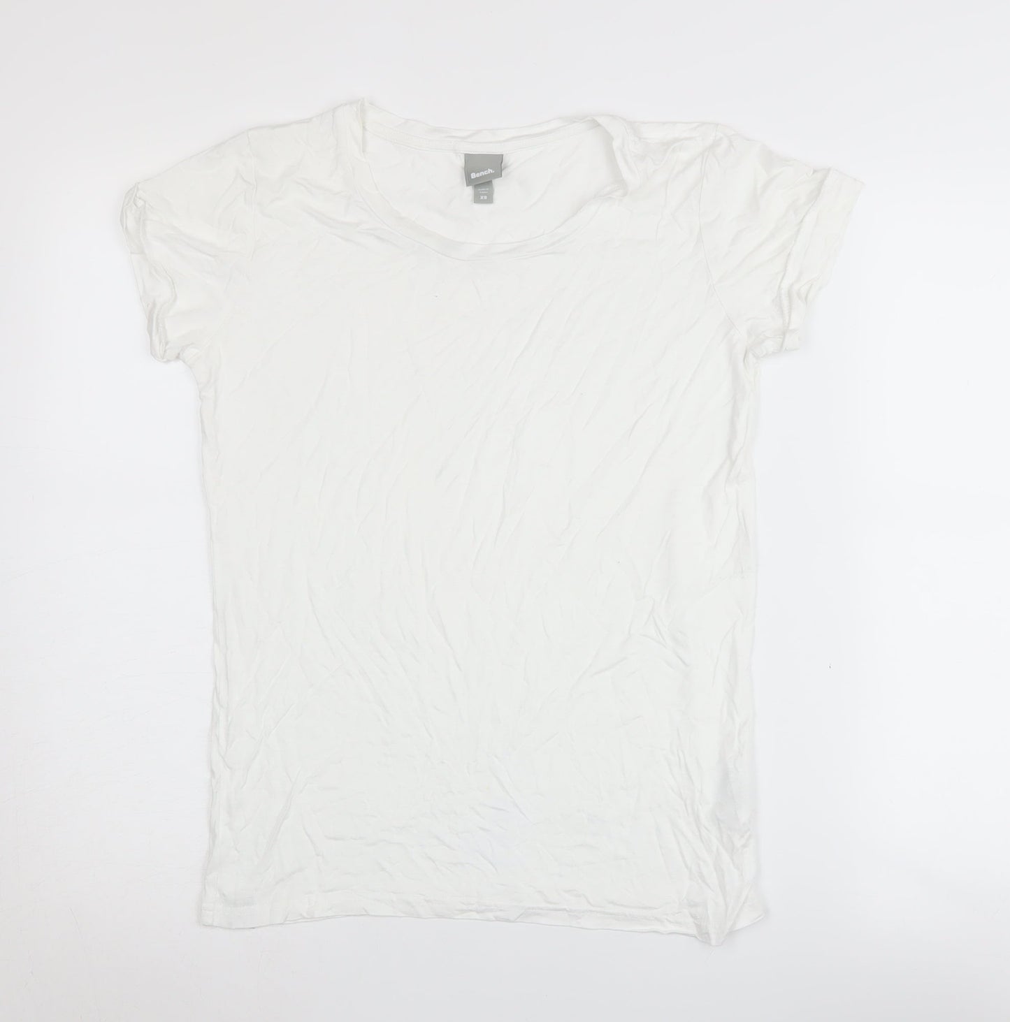 Womens UK Size XS Bench White Basic T-Shirt