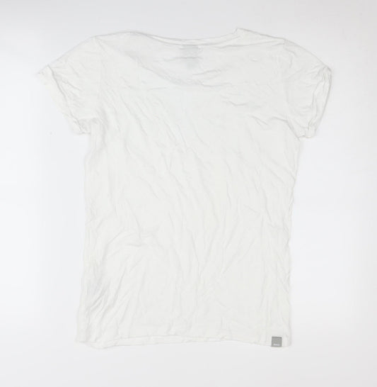 Womens UK Size XS Bench White Basic T-Shirt