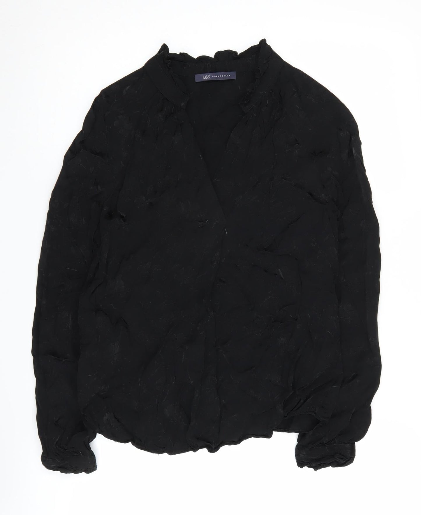 Womens UK Size 6 Marks and Spencer Black  Blouse