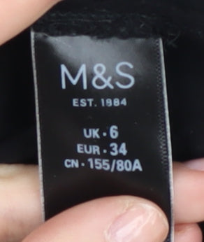 Womens UK Size 6 Marks and Spencer Black  Blouse