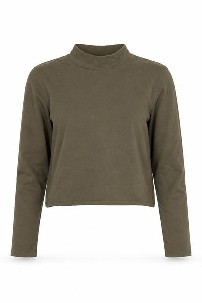 Womens UK Size 12 Zara Green Cropped T-Shirt