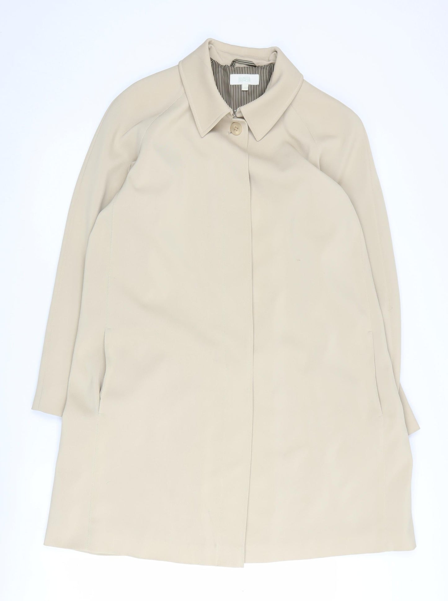 Womens UK Size 14 Marks and Spencer Beige Overcoat