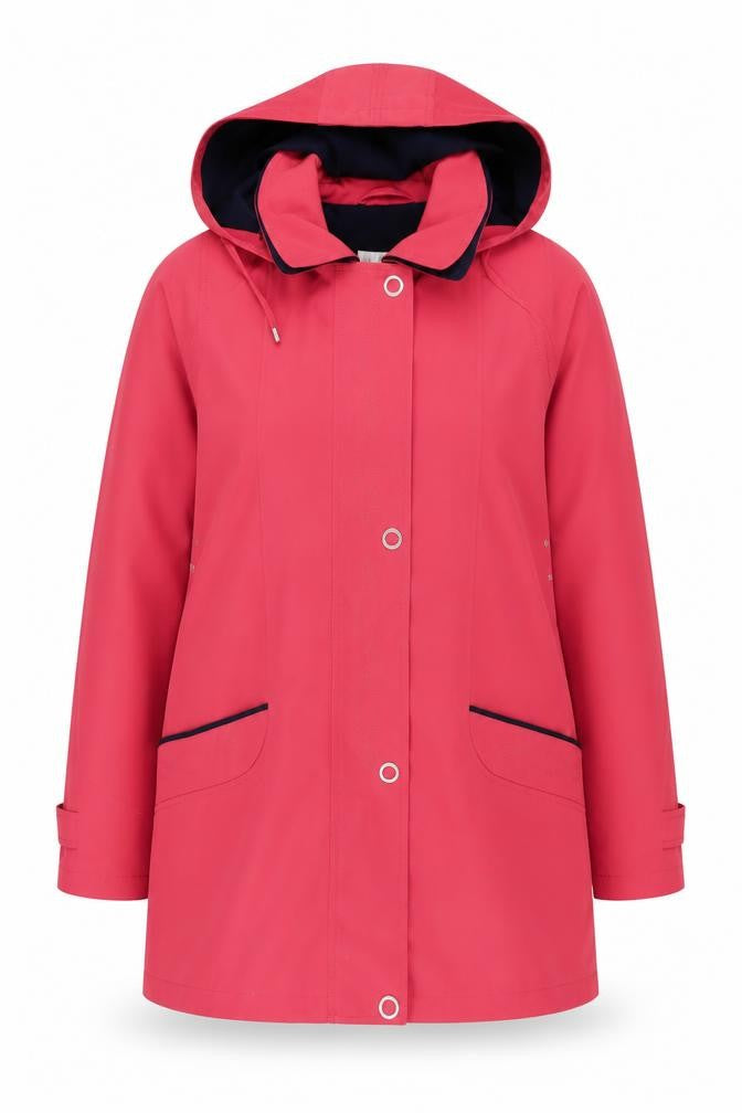 Womens UK Size 16 EWM Pure Classics Red Rain Coat