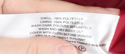 EWM Women's Red Hooded Rain Coat Size 16