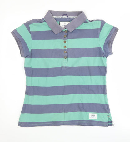 Berghaus Women's Multicoloured Polo Shirt Size 12 - Casual Striped