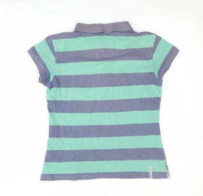 Berghaus Women's Multicoloured Polo Shirt Size 12 - Casual Striped