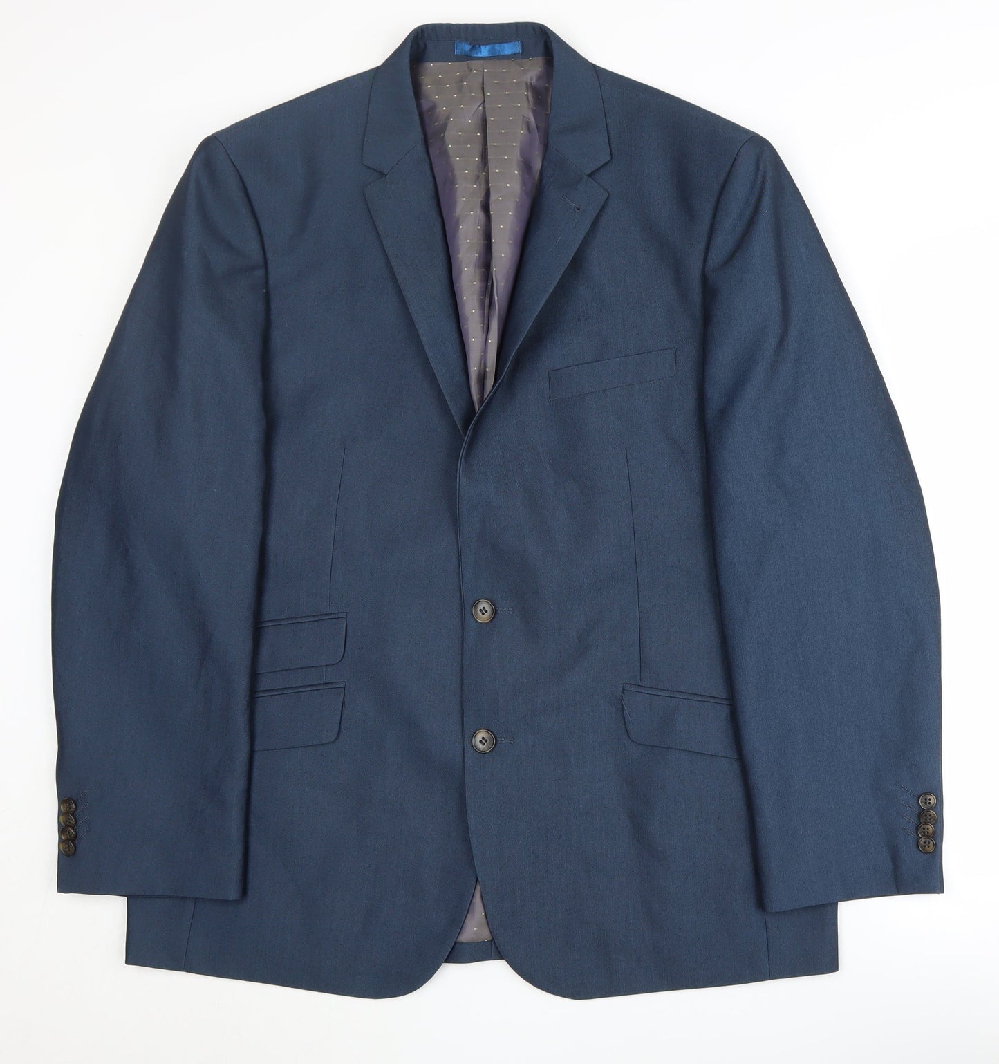 Mens UK Size 46 Greenwoods Regular Blue Suit Jacket