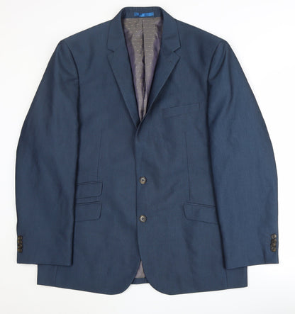 Mens UK Size 46 Greenwoods Regular Blue Suit Jacket