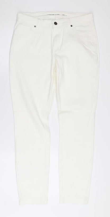 Womens UK Size L Jacqueline de Yong Regular Fit Straight White Jeans