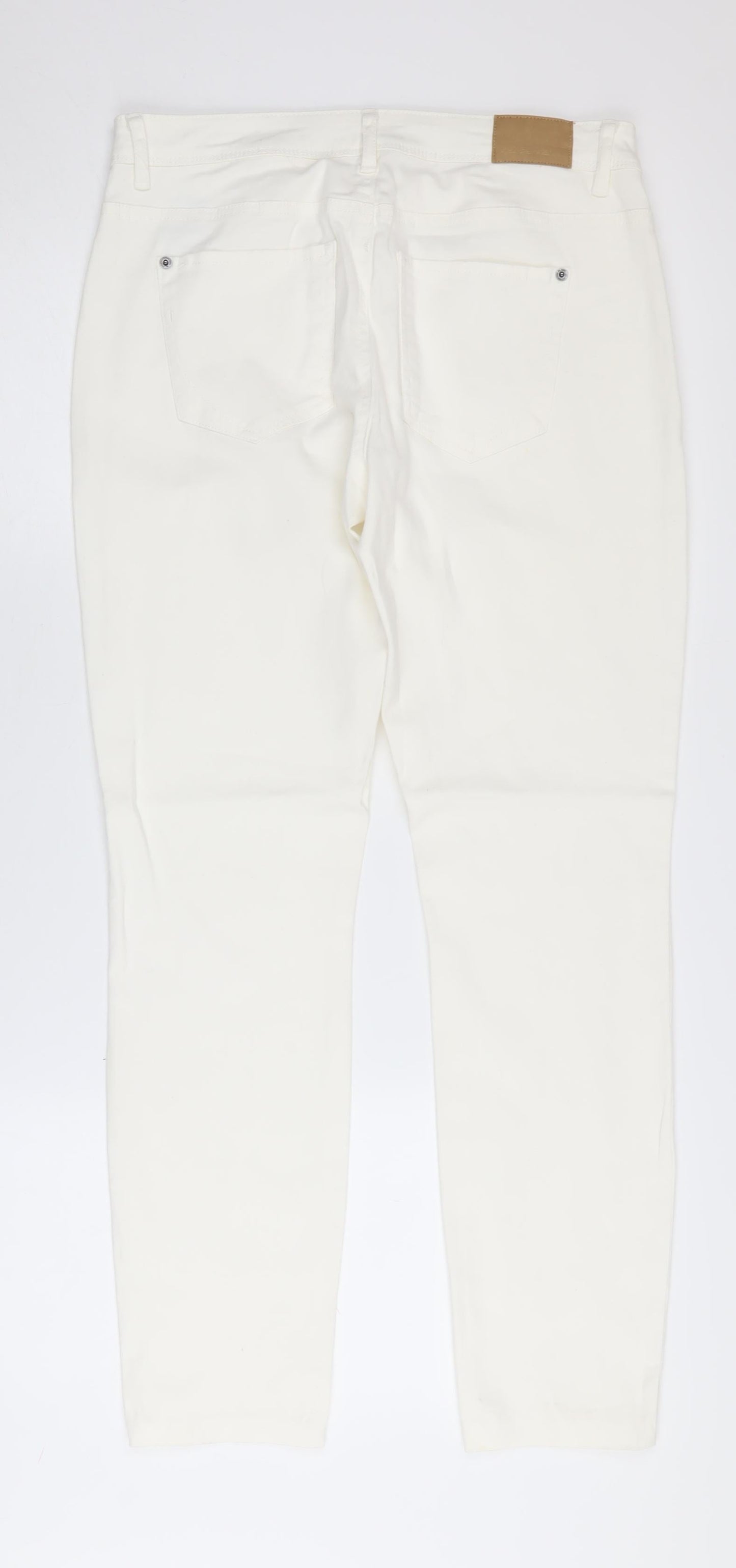 Womens UK Size L Jacqueline de Yong Regular Fit Straight White Jeans