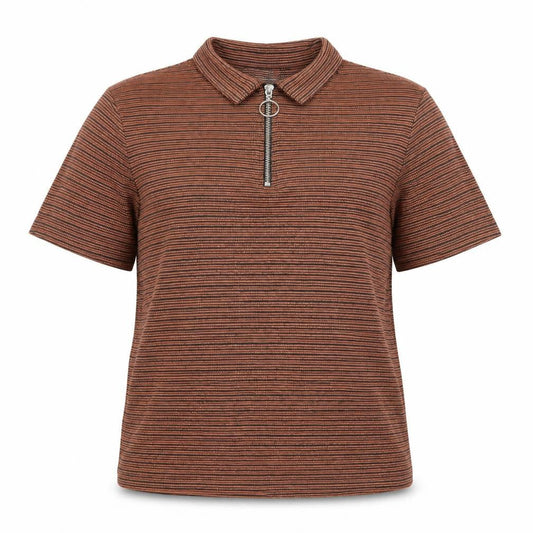 Womens UK Size M ASOS DESIGN Brown Basic Polo