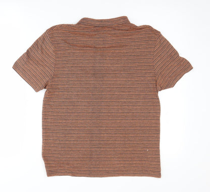 Womens UK Size M ASOS DESIGN Brown Basic Polo