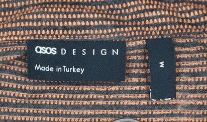 Womens UK Size M ASOS DESIGN Brown Basic Polo