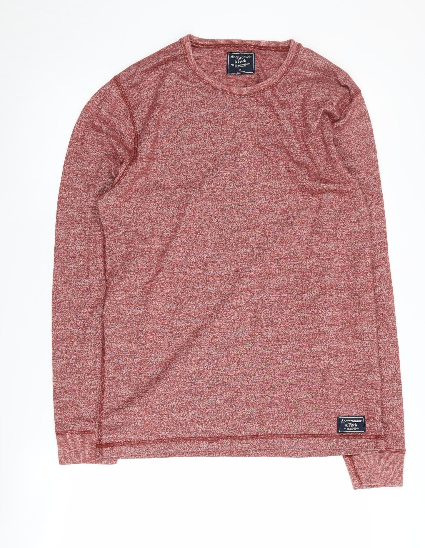 Mens UK Size M Abercrombie & Fitch Red Pullover Sweatshirt