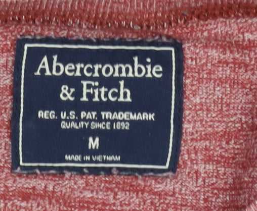 Mens UK Size M Abercrombie & Fitch Red Pullover Sweatshirt