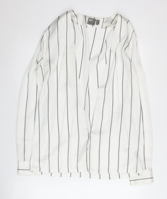 Womens UK Size S ASOS White Basic Blouse
