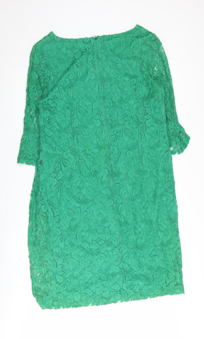 Planet Women's Green Floral Lace Sheath Dress Size 18