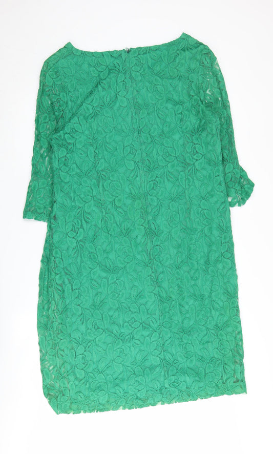 Planet Women's Green Floral Lace Sheath Dress Size 18
